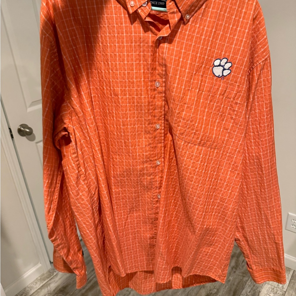 Orange Button-Down Shirt